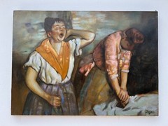Edgar Degas Oil Painting on Canvas Signed and stamped, 20 x 28 in.