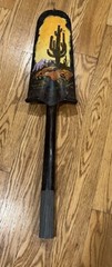 Prospector’s Mining Shovel Painting Cactus Signed 2x William Zivic Western