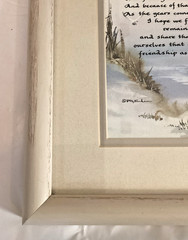 Calligraphy FRIENDS POEM Framed Matted 11x 9” Signed By Artist Katy Fischer