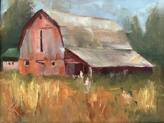 Original Signed Oil Painting Landscape 21.5 x 17.5” by WI artist Louise Kubista