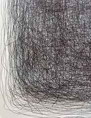 ORIGINAL LARGE DRAWING BLACK INK ON PAPER
