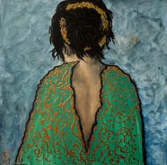 Woman Original Art Girl Small Abstract Wall Art Woman Painting Girl Artwork