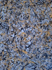 Original Abstract Action Painting jackson pollock style signed art Canvas