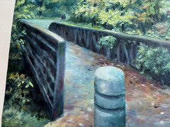 Michael Chausovsky „Park In Plano“ lPrinted Signed giclee CANVAS 24X20 Nature