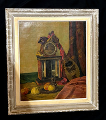ANTIQUE OIL PAINTING ‘STILL LIFE’ CREATED IN 1920-30TH ORIGINAL FRAME LARGE SIZE