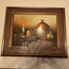 Vintage Framed Oil Painting 23 Inches Wide And 19 Inches Tall