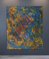 Jackson Pollock style Professional￼ Artist Canvas￼ painting￼ 72”X60”Abstract,6ft