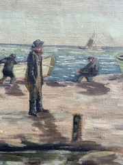 Impressionist Fisherman at the Beach Sea Baltic North Sea Fishing Skagen Denmark