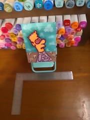 Original Painting Mini Golf Bart Bong Aceo Art Card Fun Games Golfing Markers MG