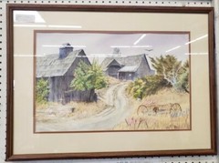 * BART MACHADO * Signed * Original * Water Color * DOUBLE Matted And Pro FRAMED
