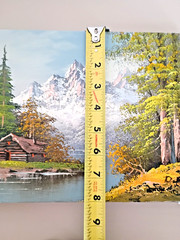 Vtg Original Mountain Cabin by the River Oil Painting Signed 8″ X 10″ Unframed