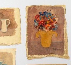 Four Vintage Watercolor Still Life Studies, Robert Shepard, 1960’s