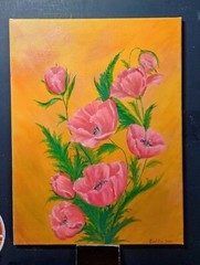 Art 12″/16″ Original oil painting, Floral, Stretched Canvas