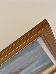 ANTIQUE CALIFORNIA BEACH PAINTING COASTAL IMPRESSIONIST CLIFFS SEASCAPE KEFFER