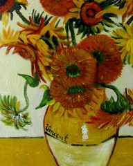 Van Gogh Fourteen Sunflowers Repro, Quality Hand Painted Oil Painting 20x24in