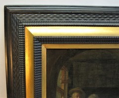 Original Antique Oil Painting of Dutch Master PROF V. BIANCHINI (Italy, c. 1919)