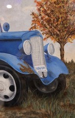 1930s Chevy Half Ton Pickup Truck Original Canvas Painting Barnwood Frame