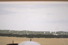 Clyde Burnette Mid Century „The Long Walk“ 27/28 Serigraph Hand Painted Signed