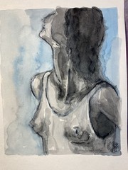 Original 8×10 Expressive Mixed Media Art “Simple Pleasures”Painting on Paper
