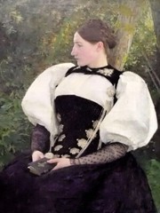 Oil painting Pascal-Adolphe-Jean Dagnan-Bouveret a woman from bern switzerland