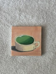 Small Still Life Cup Painting, Food & Drink Theme, Unframed Single Piece