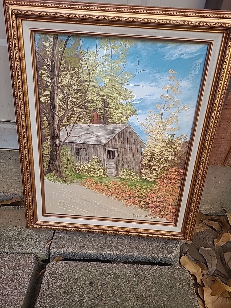 Idell Ellingwood 16×20 Oil Painting Framed 21×25 Ornate Frame