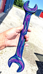 Pinstriped Rat Rod Tool Hand Painted Wrench Hotrod Garage Auto Shop Sign Art
