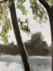 Landscape Oil On Canvas French School Frame: 55 X 72 Cm Artwork: 37 X 53.5 Cm