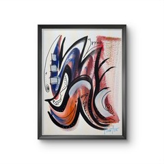 Contemporary Abstract Painting | Original Acrylic on Canvas Paper | 9×12