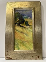 Small California Landscape Painting Impressionist Joe Garcia Signed Listed