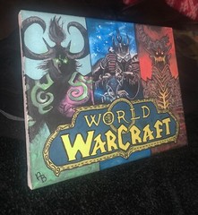 Original world of warcraft small 6inches x 8inches hand painted canvas. 