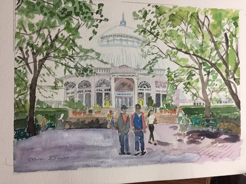 NY Botanical Garden II /Orig. W/C / 14″ X 10″/ MIMI DAVIS, ARTIST