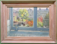 P Russell (Mid/Late 20th Century) British Impressionist oil painting LONDON VIEW