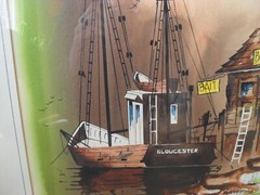 GEORGE SPERL WATERCOLOR PAINTING INDIANA GLOUCESTER BOAT