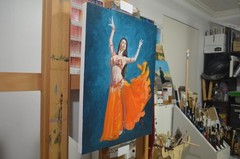 Original Oil Painting 18×14 Contemporary Wall Art Decor Figurative Dancer