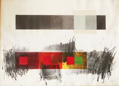 Jack Barth – Large Mixed Media Composition – 1970s Abstraction
