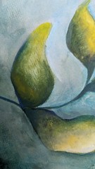 SWilkes Original Art Watercolor And Acrylic Nature Plant Painting 7×8.5 On Paper