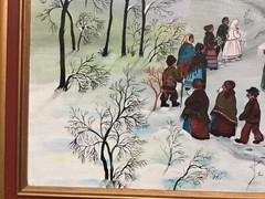 PRIMITIVE WEDDING PROCESSION By listed Hungary – Hungarian Artist A. Kowalski