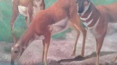 FINE ART Antique Oil canvas painting / Landscape Realist Art / Very Beautiful