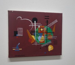 Fine unique painting – Abstract composition, signed Wassily Kandisnky, w COA