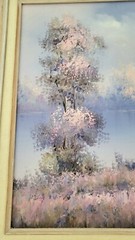 PIERRE DU BOIS EXQUISITE ART VINTAGE OIL PAINTING Lady by Water Woman Landscape