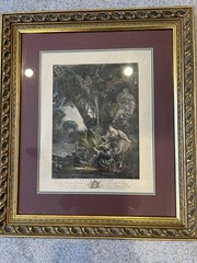 18th Century Hand Colored Engraving La Chasse, The Hunt After Francois Boucher