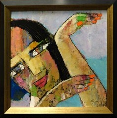 Helen Zarin Visage 53 Oil Hand Signed with custom framed 22″x 22″Make an Offer!