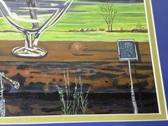 Original One Of A Kind Surrealism Oil On Board Painting By Blake Bird Martini