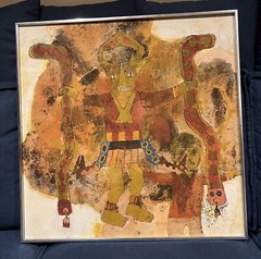 Artist Glyn Jone (B. 1936) Original Abstract Oil Painting On Canvas W/Letter