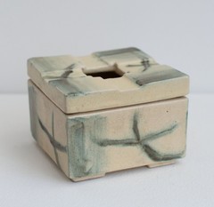 Hamelin pottery ceramic ashtray Hildegard Delius Bauhaus design painted