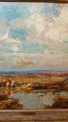 ALFRED BASTIEN (1873-1955 BELGIAN) 1924 „THE HUNT“ 18 X 25 **FULL PROVENANCE**