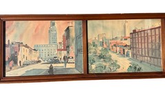 HOWARD NOEL WATSON (PA Listed 1929-2022) 4 Framed Watercolor Paintings Camden NJ