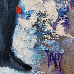 YARY DLUHOS Scotland Bagpipe Player Kilt Figure Music Original Art Oil Painting