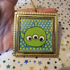 Handpainted Mini Painting Inspired By Toy Story Aliens Gold Frame Twine Hang